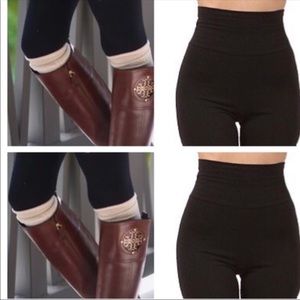 Charcoal High - Waist Fleece Lined Leggings